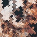 Pościel ekskluzywna 220x200 Zoja 01 Pepitka brązowa czarna z naturalnej tkaniny z włóknem TENCEL o jedwabistym dotyku Eurofirany