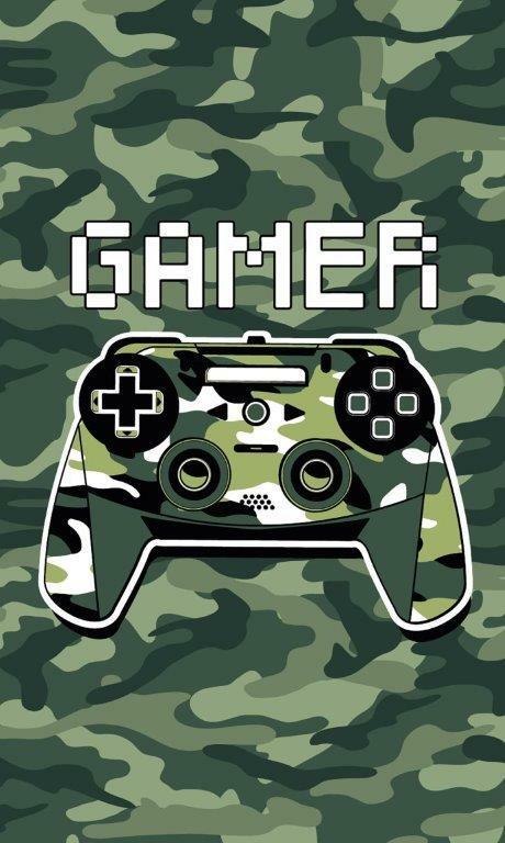Ręczniczek do przedszkola 30x50 Gamer Game Over moro zielony 1187 pady dziecięcy bawełniany Ręczniczek do przedszkola 30x50 Gamer Game Over moro zielony 1187 pady dziecięcy bawełniany