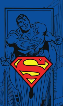 Ręczniczek do przedszkola 30x50 Superman niebieski logo 6634 Hero dziecięcy bawełniany sylwetka superbohater Super Man do rąk
