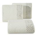 Ręcznik Indila 50x90 kremowy 550g/m2 frotte geometryczny wzór Eurofirany Ręcznik Indila 50x90 kremowy 550g/m2 frotte geometryczny wzór Eurofirany