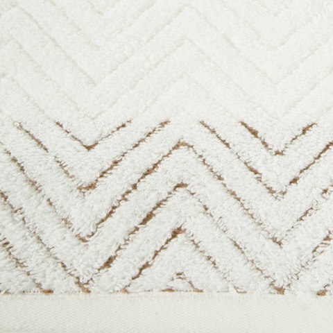 Ręcznik Indila 50x90 kremowy 550g/m2 frotte geometryczny wzór Eurofirany Ręcznik Indila 50x90 kremowy 550g/m2 frotte geometryczny wzór Eurofirany