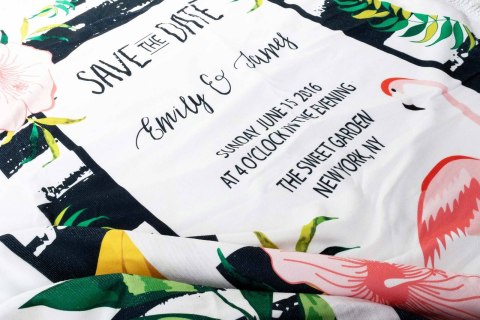 Ręcznik koc okrągły plażowy Boho 03 banany liście kwiaty 150 cm mikrofibra 250g/m2 flamingi Safe the date Ręcznik koc okrągły plażowy Boho 03 banany liście kwiaty 150 cm mikrofibra 250g/m2 flamingi Safe the date