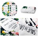 Ręcznik koc okrągły plażowy Boho 03 banany liście kwiaty 150 cm mikrofibra 250g/m2 flamingi Safe the date Ręcznik koc okrągły plażowy Boho 03 banany liście kwiaty 150 cm mikrofibra 250g/m2 flamingi Safe the date