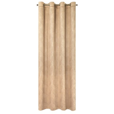 Zasłona 140x250 Goja beżowa welurowa liście miłorzębu na przelotkach Pierre Cardin z błyszczącym nadrukiem Eurofirany Zasłona 140x250 Goja beżowa welurowa liście miłorzębu na przelotkach Pierre Cardin z błyszczącym nadrukiem Eurofirany