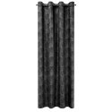 Zasłona 140x250 Goja czarna welurowa liście miłorzębu na przelotkach Pierre Cardin z błyszczącym nadrukiem Eurofirany Zasłona 140x250 Goja czarna welurowa liście miłorzębu na przelotkach Pierre Cardin z błyszczącym nadrukiem Eurofirany