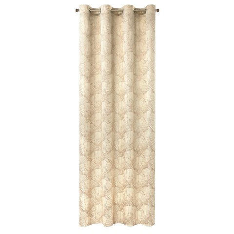 Zasłona 140x250 Goja kremowa welurowa liście miłorzębu na przelotkach Pierre Cardin z błyszczącym nadrukiem Eurofirany Zasłona 140x250 Goja kremowa welurowa liście miłorzębu na przelotkach Pierre Cardin z błyszczącym nadrukiem Eurofirany