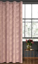 Zasłona 140x250 Goja pudrowa welurowa liście miłorzębu na przelotkach Pierre Cardin z błyszczącym nadrukiem Eurofirany Zasłona 140x250 Goja pudrowa welurowa liście miłorzębu na przelotkach Pierre Cardin z błyszczącym nadrukiem Eurofirany