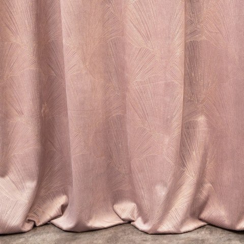 Zasłona 140x250 Goja pudrowa welurowa liście miłorzębu na przelotkach Pierre Cardin z błyszczącym nadrukiem Eurofirany Zasłona 140x250 Goja pudrowa welurowa liście miłorzębu na przelotkach Pierre Cardin z błyszczącym nadrukiem Eurofirany