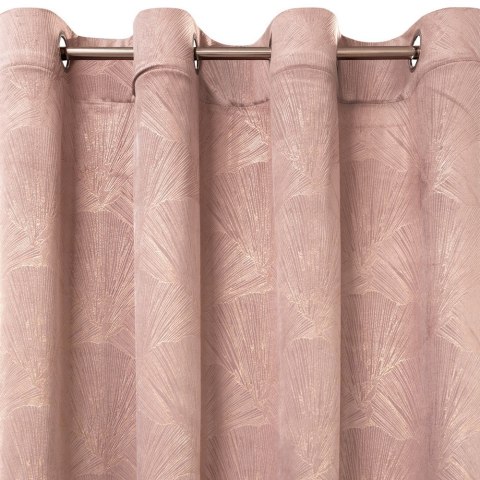 Zasłona 140x250 Goja pudrowa welurowa liście miłorzębu na przelotkach Pierre Cardin z błyszczącym nadrukiem Eurofirany Zasłona 140x250 Goja pudrowa welurowa liście miłorzębu na przelotkach Pierre Cardin z błyszczącym nadrukiem Eurofirany
