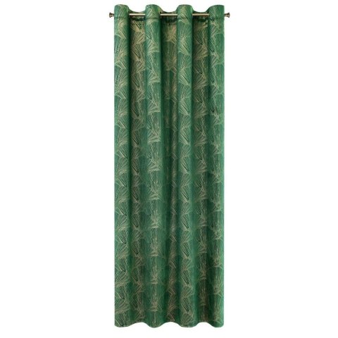 Zasłona 140x250 Goja zielona ciemna liście miłorzębu na przelotkach Pierre Cardin z błyszczącym nadrukiem Eurofirany Zasłona 140x250 Goja zielona ciemna liście miłorzębu na przelotkach Pierre Cardin z błyszczącym nadrukiem Eurofirany