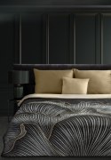 Koc narzuta 150x200 Peonia 1 czarny beżowy kwiaty płatki peonii bawełniany akrylowy dwustronny Limited Collection Eurofirany Koc narzuta 150x200 Peonia 1 czarny beżowy kwiaty płatki peonii bawełniany akrylowy dwustronny Limited Collection Eurofirany