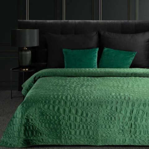 Narzuta dekoracyjna 280x260 Salvia 7 zielona ciemna z motywem krokodylej skóry Limited Collection Eurofirany Narzuta dekoracyjna 280x260 Salvia 7 zielona ciemna z motywem krokodylej skóry Limited Collection Eurofirany