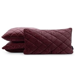 Poduszka dekoracyjna 30x50 Velvet 29 F bordowa welurowa geometryczna Eurofirany