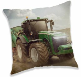 Poduszka dziecięca 40x40 Traktor zielony 9596 beżowa zielona dziecięca dekoracyjna