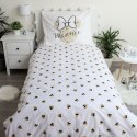 Pościel bawełniana 140x200 Minnie Gold Mini Myszka 8339 kokardy poszewka 70x90 biała beżowa Pościel bawełniana 140x200 Minnie Gold Mini Myszka 8339 kokardy poszewka 70x90 biała beżowa
