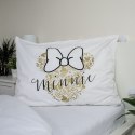 Pościel bawełniana 140x200 Minnie Gold Mini Myszka 8339 kokardy poszewka 70x90 biała beżowa Pościel bawełniana 140x200 Minnie Gold Mini Myszka 8339 kokardy poszewka 70x90 biała beżowa