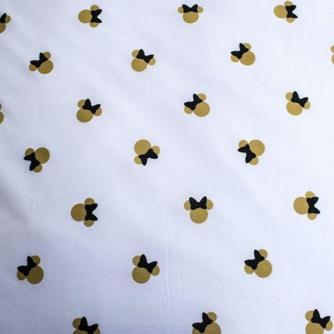 Pościel bawełniana 140x200 Minnie Gold Mini Myszka 8339 kokardy poszewka 70x90 biała beżowa Pościel bawełniana 140x200 Minnie Gold Mini Myszka 8339 kokardy poszewka 70x90 biała beżowa