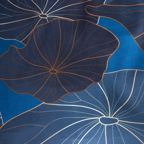 Pościel satynowa 160x200 Lotos 2 granatowa czarna kwiat lotosu Limited Collection Eurofirany Pościel satynowa 160x200 Lotos 2 granatowa czarna kwiat lotosu Limited Collection Eurofirany