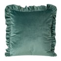 Poszewka dekoracyjna 45x45 Velvet 25 O miętowa ciemna welurowa falbanka Eurofirany Poszewka dekoracyjna 45x45 Velvet 25 O miętowa ciemna welurowa falbanka Eurofirany