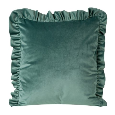 Poszewka dekoracyjna 45x45 Velvet 25 O miętowa ciemna welurowa falbanka Eurofirany Poszewka dekoracyjna 45x45 Velvet 25 O miętowa ciemna welurowa falbanka Eurofirany