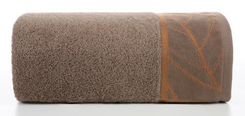 Ręcznik 50x90 Alisma 2 brązowy jasny liście 500g/m2 frotte Limited Collection Eurofirany Ręcznik 50x90 Alisma 2 brązowy jasny liście 500g/m2 frotte Limited Collection Eurofirany