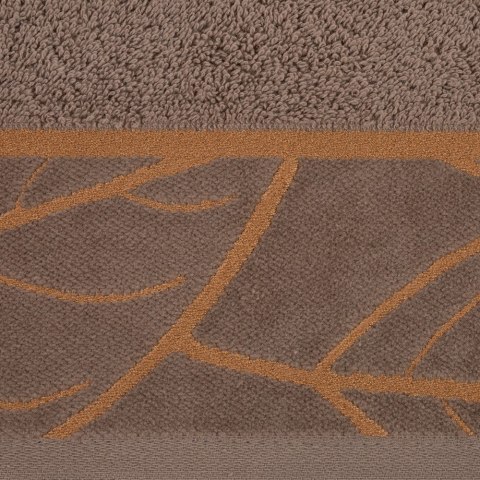 Ręcznik 50x90 Alisma 2 brązowy jasny liście 500g/m2 frotte Limited Collection Eurofirany Ręcznik 50x90 Alisma 2 brązowy jasny liście 500g/m2 frotte Limited Collection Eurofirany