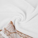 Ręcznik 50x90 Luna 3 biały liście miłorzębu 500g/2 frotte Limited Collection Eurofirany Ręcznik 50x90 Luna 3 biały liście miłorzębu 500g/2 frotte Limited Collection Eurofirany