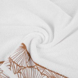 Ręcznik 50x90 Luna 3 biały liście miłorzębu 500g/2 frotte Limited Collection Eurofirany