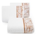 Ręcznik 50x90 Luna 3 biały liście miłorzębu 500g/2 frotte Limited Collection Eurofirany Ręcznik 50x90 Luna 3 biały liście miłorzębu 500g/2 frotte Limited Collection Eurofirany