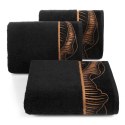 Ręcznik 70x140 Peonia 1 czarny liście płatki peonii 500g/2 frotte Limited Collection Eurofirany Ręcznik 70x140 Peonia 1 czarny liście płatki peonii 500g/2 frotte Limited Collection Eurofirany