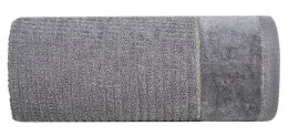 Ręcznik Glory 2 50x90 grafitowy z welurową bordiurą i srebrną nicią 500g/m2 frotte Eurofirany