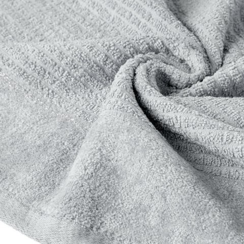 Ręcznik Glory 2 50x90 stalowy z welurową bordiurą i srebrną nicią 500g/m2 frotte Eurofirany Ręcznik Glory 2 50x90 stalowy z welurową bordiurą i srebrną nicią 500g/m2 frotte Eurofirany
