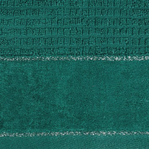 Ręcznik Glory 2 50x90 zielony ciemny z welurową bordiurą i srebrną nicią 500g/m2 frotte Eurofirany Ręcznik Glory 2 50x90 zielony ciemny z welurową bordiurą i srebrną nicią 500g/m2 frotte Eurofirany