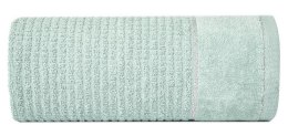Ręcznik Glory 2 70x140 miętowy z welurową bordiurą i srebrną nicią 500g/m2 frotte Eurofirany