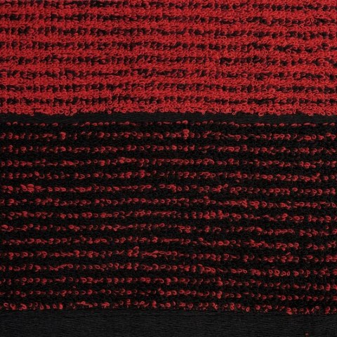 Ręcznik Leon 30x50 czarny czerwony z żakardowym wzorem w paski frotte 500g/m2 Eurofirany Ręcznik Leon 30x50 czarny czerwony z żakardowym wzorem w paski frotte 500g/m2 Eurofirany