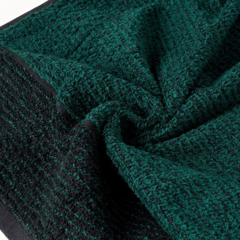 Ręcznik Leon 30x50 czarny turkusowy z żakardowym wzorem w paski frotte 500g/m2 Eurofirany Ręcznik Leon 30x50 czarny turkusowy z żakardowym wzorem w paski frotte 500g/m2 Eurofirany