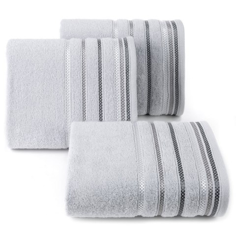 Ręcznik Livia 3 30x50 srebrny 460g/m2 frotte Eurofirany Ręcznik Livia 3 30x50 srebrny 460g/m2 frotte Eurofirany