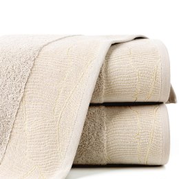 Ręcznik Metalic 50x90 beżowy 485g/m2 frotte Eurofirany