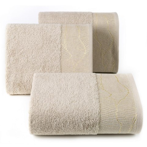 Ręcznik Metalic 50x90 beżowy 485g/m2 frotte Eurofirany Ręcznik Metalic 50x90 beżowy 485g/m2 frotte Eurofirany