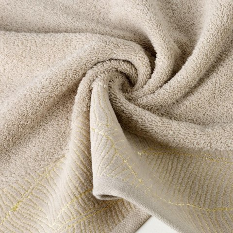Ręcznik Metalic 50x90 beżowy 485g/m2 frotte Eurofirany Ręcznik Metalic 50x90 beżowy 485g/m2 frotte Eurofirany