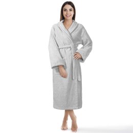 Szlafrok frotte Prestiż L/XL szary bawełniany hotelowy 450g/m2