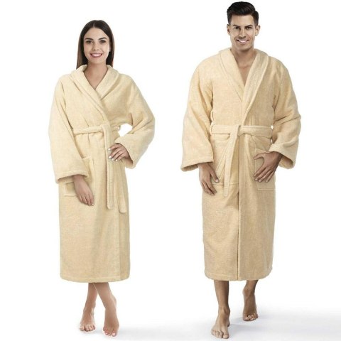 Szlafrok frotte Prestiż XXL beżowy bawełniany hotelowy 450g/m2 Szlafrok frotte Prestiż XXL beżowy bawełniany hotelowy 450g/m2