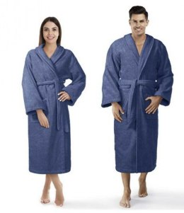 Szlafrok frotte Prestiż XS niebieski bawełniany hotelowy 450g/m2