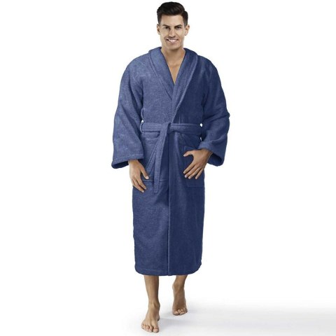 Szlafrok frotte Prestiż XS niebieski bawełniany hotelowy 450g/m2 Szlafrok frotte Prestiż XS niebieski bawełniany hotelowy 450g/m2