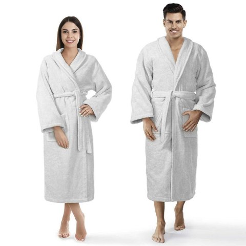 Szlafrok frotte Prestiż XS szary bawełniany hotelowy 450g/m2 Szlafrok frotte Prestiż XS szary bawełniany hotelowy 450g/m2