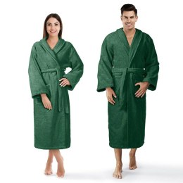 Szlafrok frotte Prestiż XS zielony butelkowy bawełniany hotelowy 450g/m2
