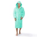 Szlafrok z kapturem frotte Robin XXL miętowy bawełniany hotelowy 450g/m2 Szlafrok z kapturem frotte Robin XXL miętowy bawełniany hotelowy 450g/m2