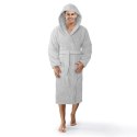 Szlafrok z kapturem frotte Robin XXL szary bawełniany hotelowy 450g/m2 Szlafrok z kapturem frotte Robin XXL szary bawełniany hotelowy 450g/m2