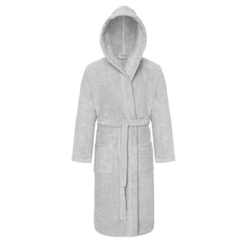 Szlafrok z kapturem frotte Robin XXL szary bawełniany hotelowy 450g/m2 Szlafrok z kapturem frotte Robin XXL szary bawełniany hotelowy 450g/m2