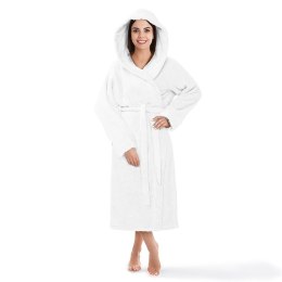 Szlafrok z kapturem frotte Robin XS biały bawełniany hotelowy 450g/m2